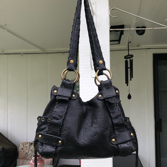 Kooba Handbags - SOLD Kooba Black Pebbled Leather Hobo Bag Purse